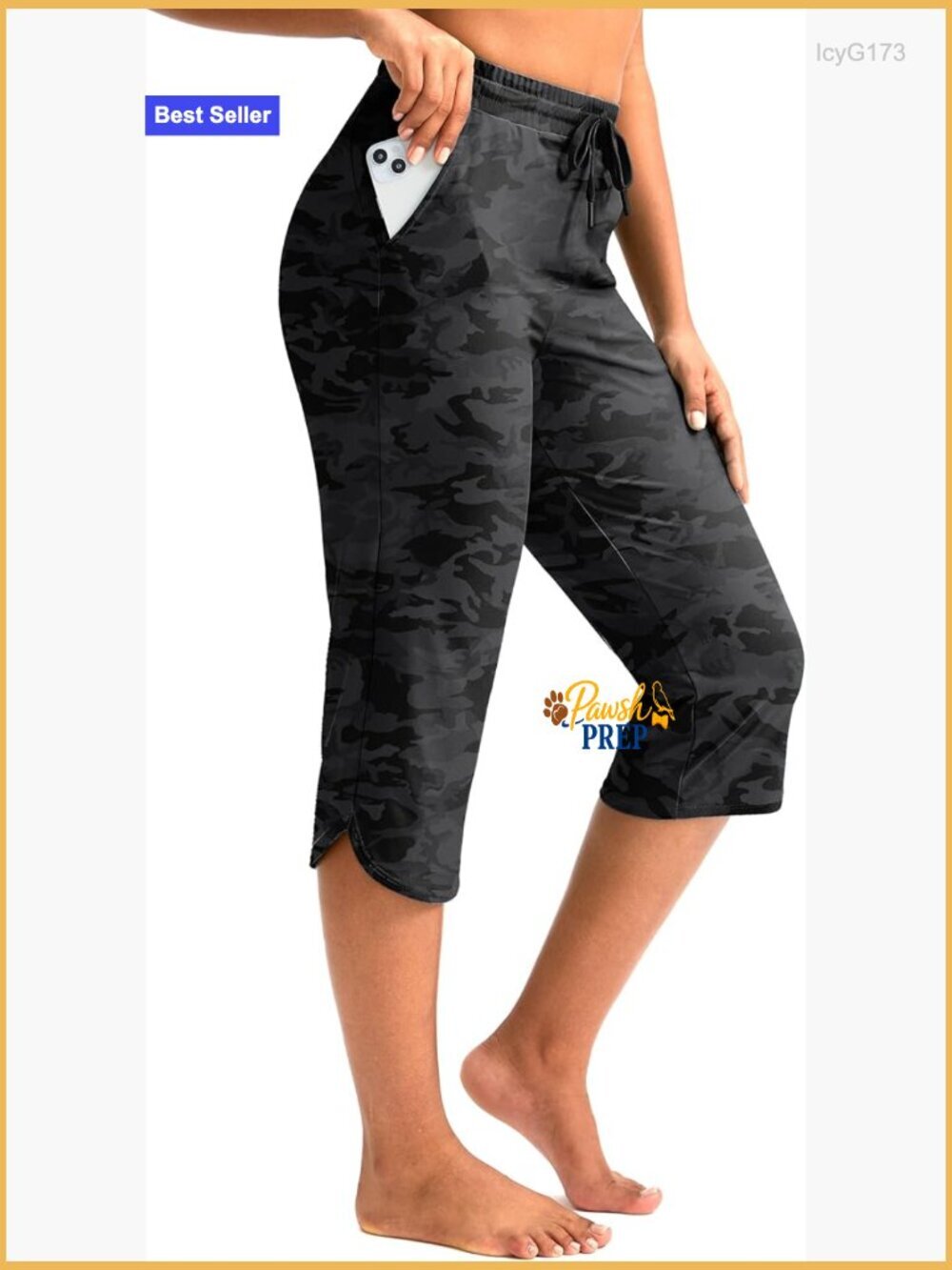 Women's 18" Quick Dry UPF50+ Swim Capris with Pockets Swim Pants